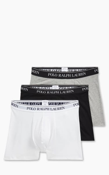 Polo Ralph Lauren Stretch-Cotton Boxer Brief 3-Pack White/Black/Grey