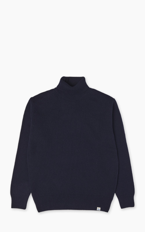 Merz b. Schwanen LOCT01 Roll Neck Pullover Wool Dark Navy