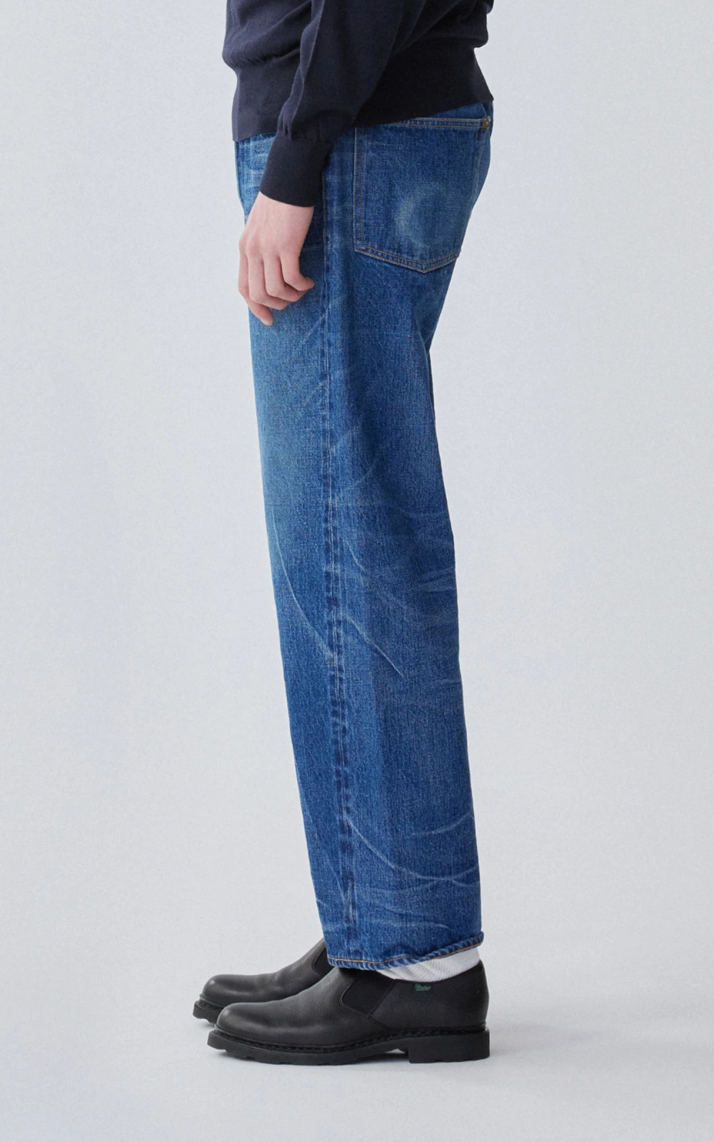 Kaptain Sunshine 1930 Straight Denim Pants Vintage Wash Indigo 