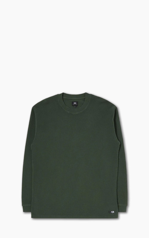 Edwin L/S Waffle Dizzy T-Shirt Green