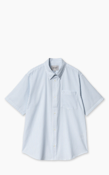 Carhartt WIP S/S Phelps Shirt Phelps Stripe Bluebird