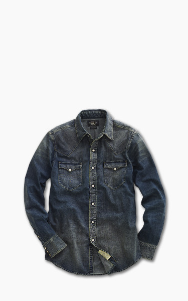 RRL Buffalo Western Shirt Denim Dark Wash