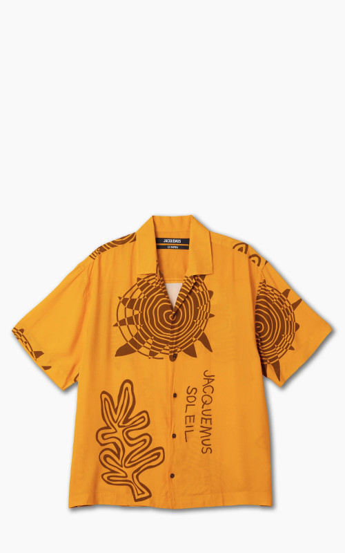 Jacquemus La Chemise Jean Print Orange Arty Sun