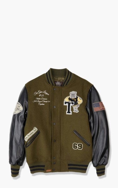 Military Surplus Varsity Jacket Top Gun Black/Olive 10361001