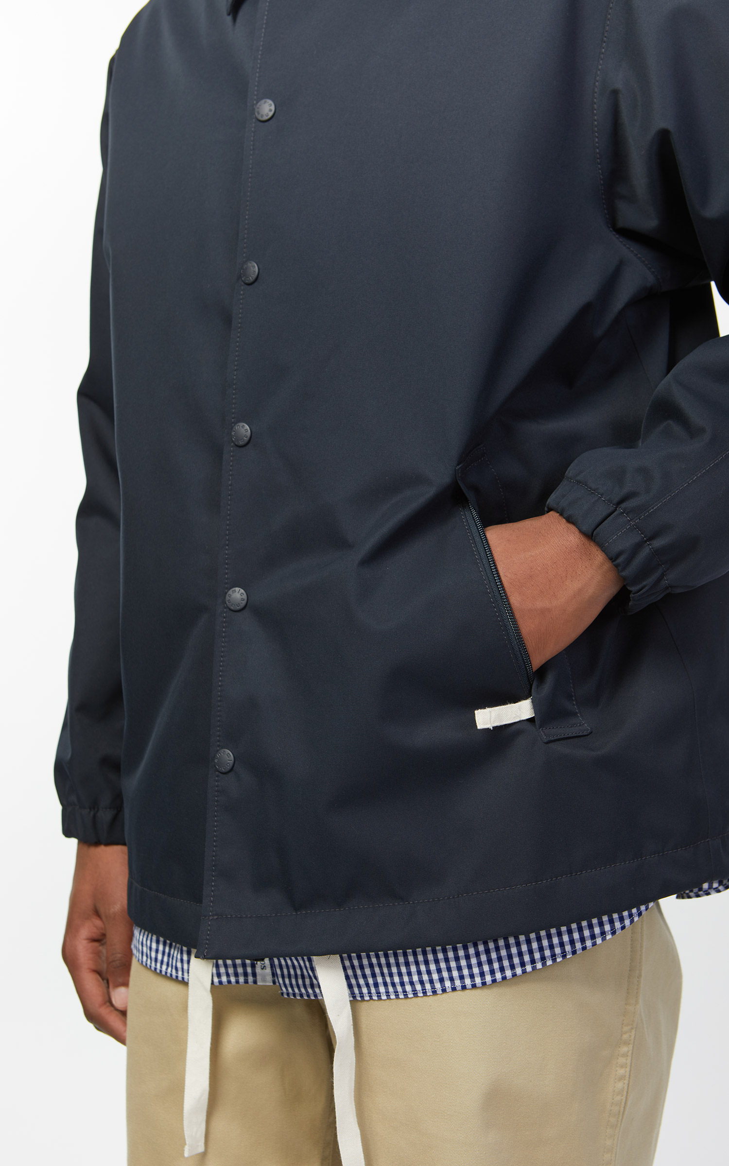 Nanamica 2L GORE-TEX Coach Jacket Navy | Cultizm Nanamica 2L GORE-TEX Coach Jacket Navy | Cultizm