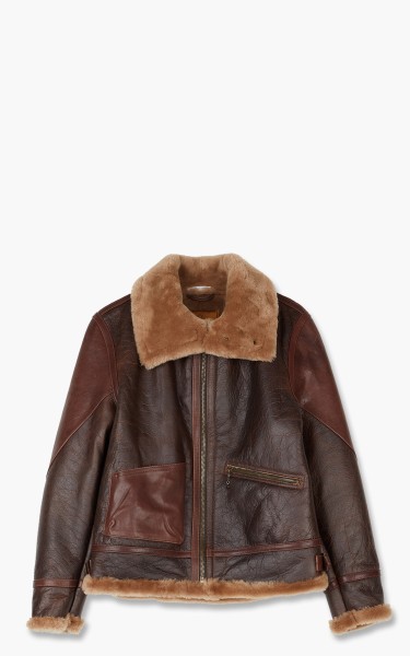 Shangri-La Heritage Aviatore B-3 Shearling Leather Jacket Seal Brown ASJ-B3-SB