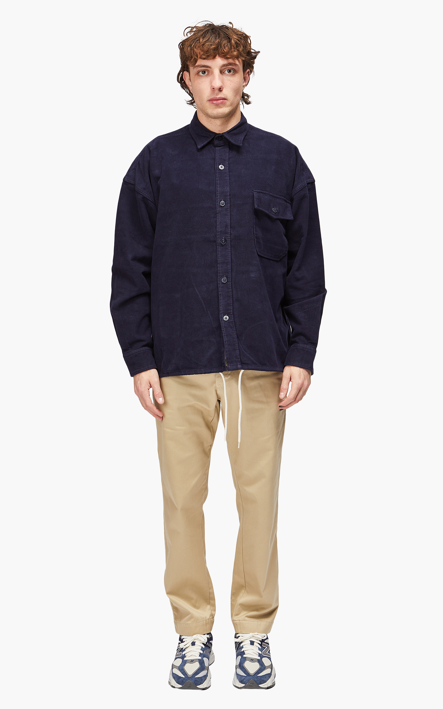 Nanamica Flannel CPO Shirt Jacket Navy | Cultizm