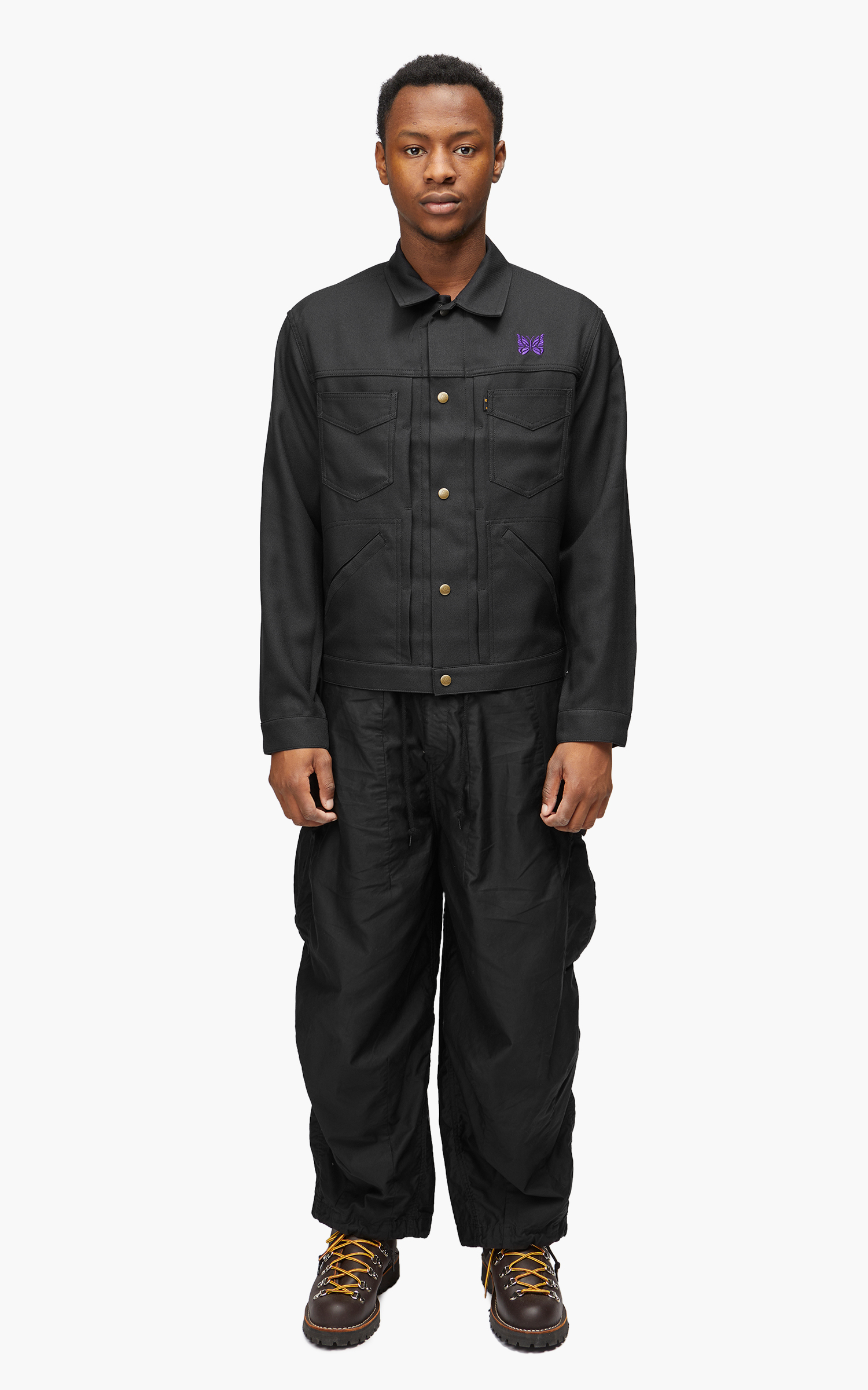 Needles Penny Jean Jacket Poly Twill Black | Cultizm