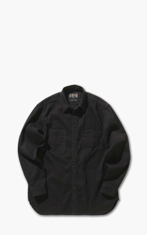 Beams Plus New Denim Work Shirt Black