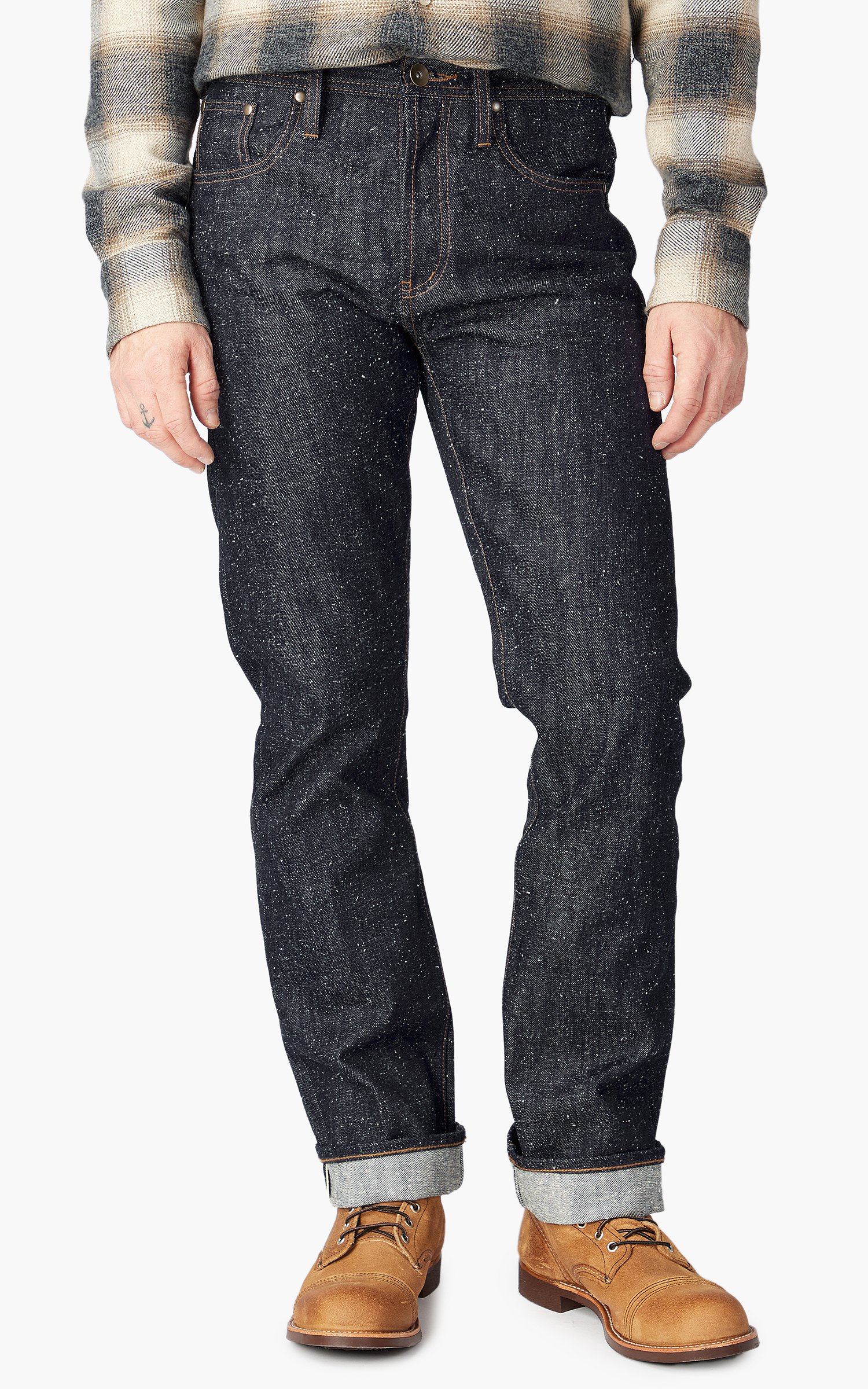 The Unbranded Brand UB343 Straight Fit Heavyweight Neppy Selvedge 18oz