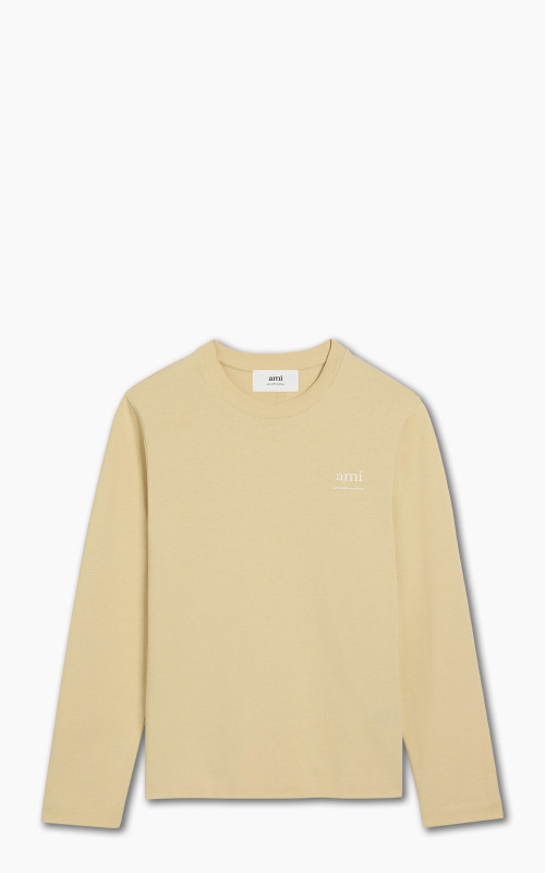 AMI Paris Ami Alexandre Mattiussi Long Sleeve T-Shirt Cream