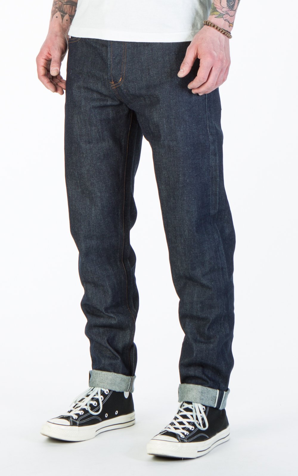 The Unbranded Brand UB601 Relaxed Tapered Fit Indigo Selvedge 14.5oz ...
