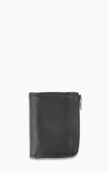 Guidi W7 Zip Wallet Leather Pressed Kangaroo Black