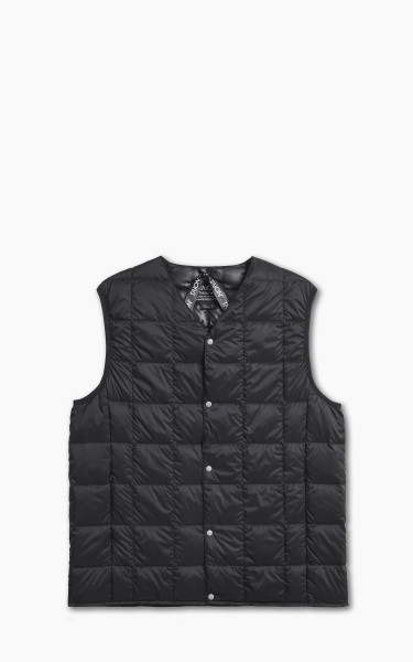 Taion V-Neck Button Down Vest Black