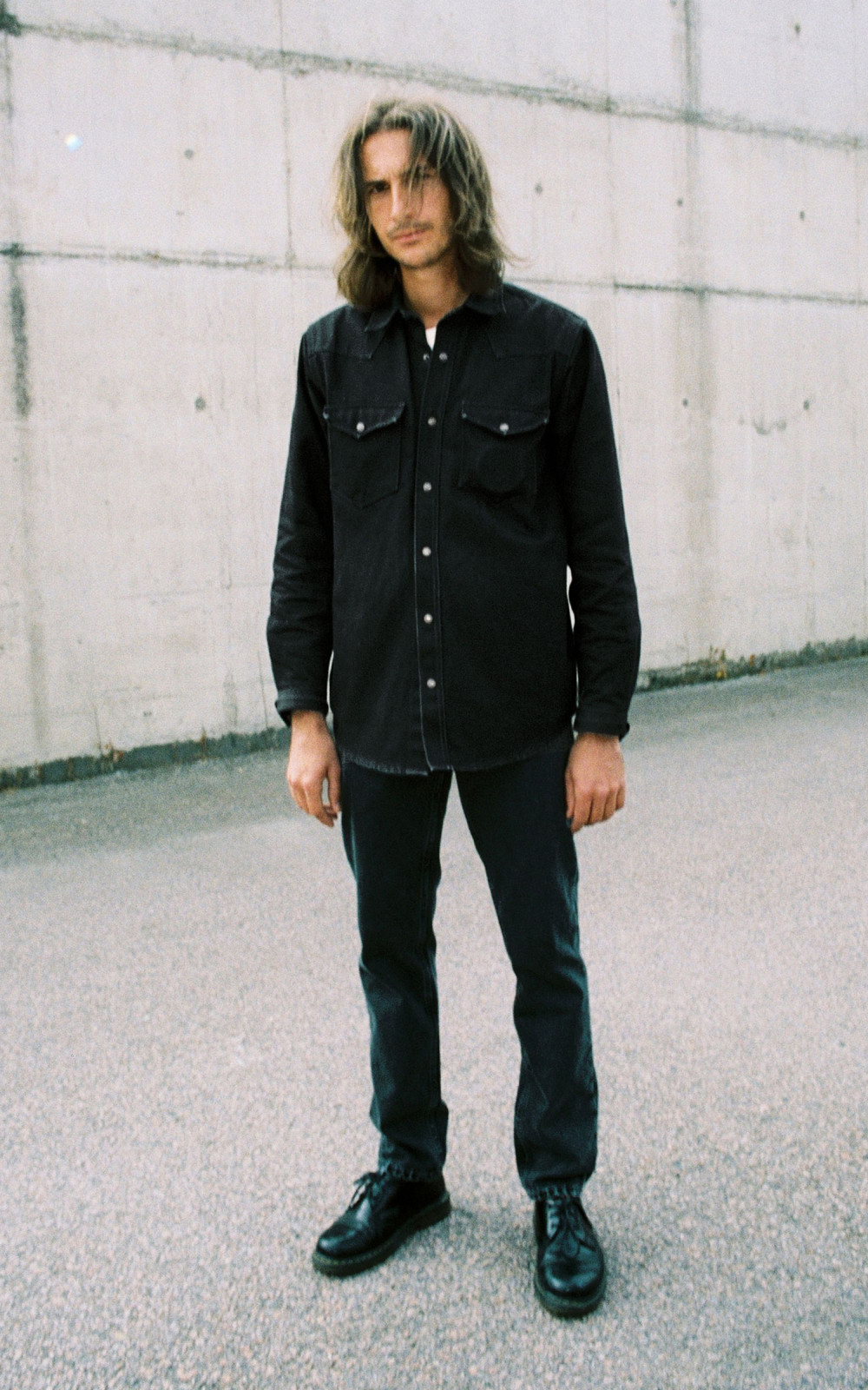 Nudie Jeans George Selvage Denim Shirt Black | Cultizm