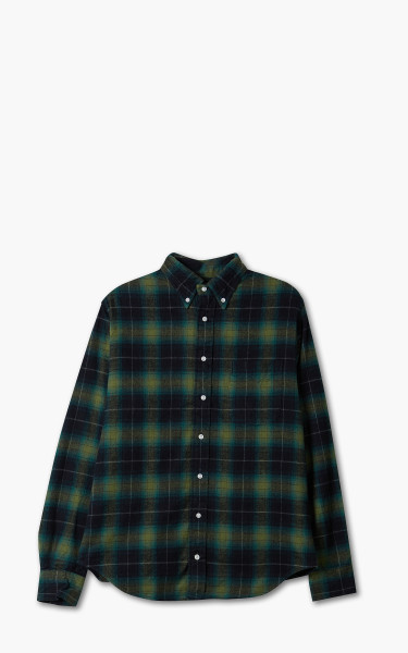 Gitman Vintage Button Down L/S Shirt Shaggy Flannel Navy Melange