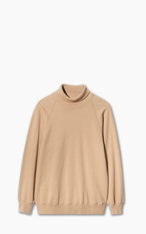 Anatomica Sweat Raglan Turtle Neck Sand