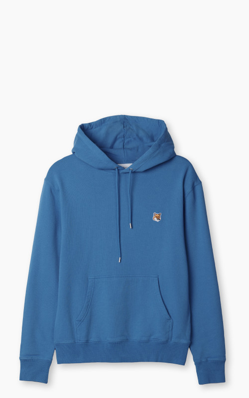 Maison Kitsuné Fox Head Patch Regular Hoodie Enamel Blue