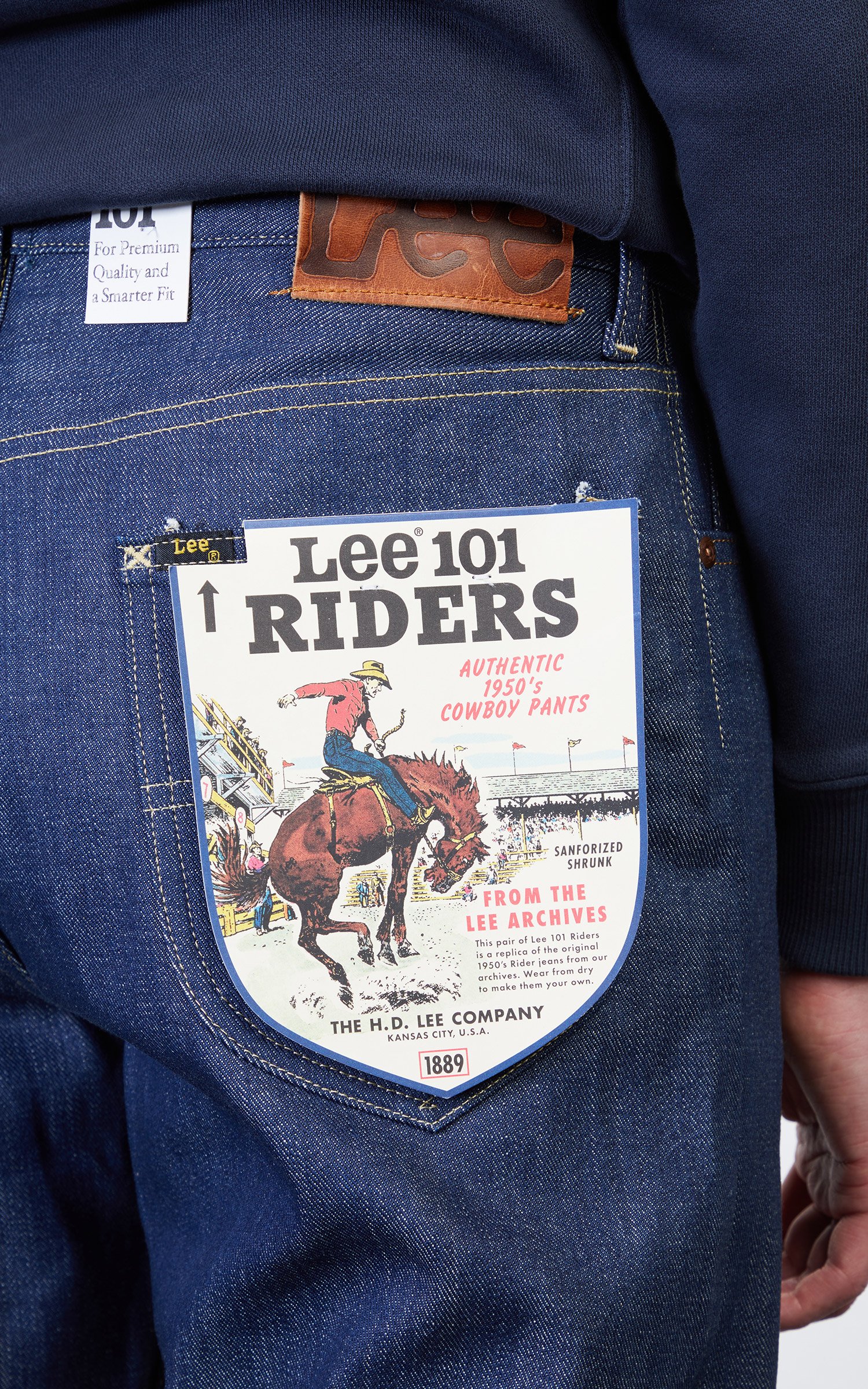 Lee 101 50s Rider Jeans Dry Natural Indigo Selvage 13oz | Cultizm
