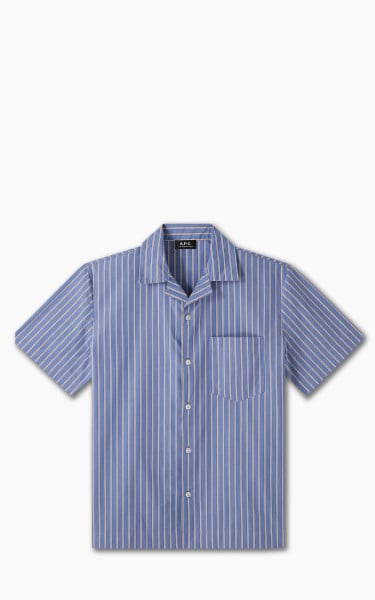 A.P.C. Edd Short-Sleeve Shirt Blue