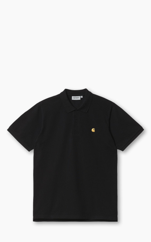 Carhartt WIP S/S Chase Pique Polo Black/Gold
