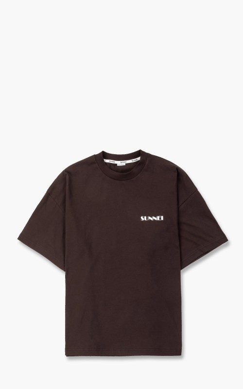 Sunnei Mini Logo Over T-Shirt Brown
