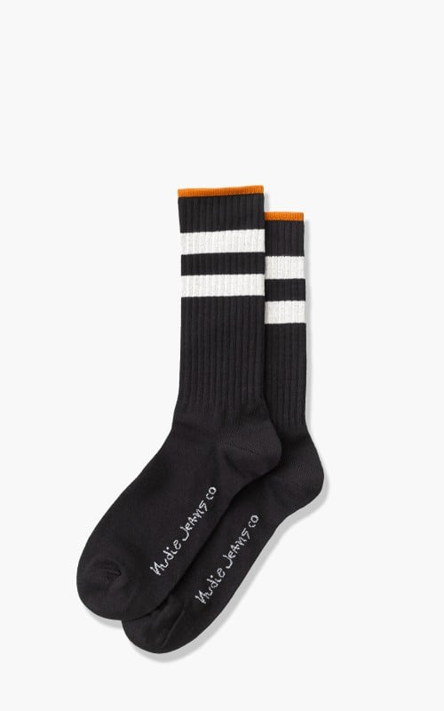 Nudie Jeans Amundsson Sport Socks Black/White 180851-black/white