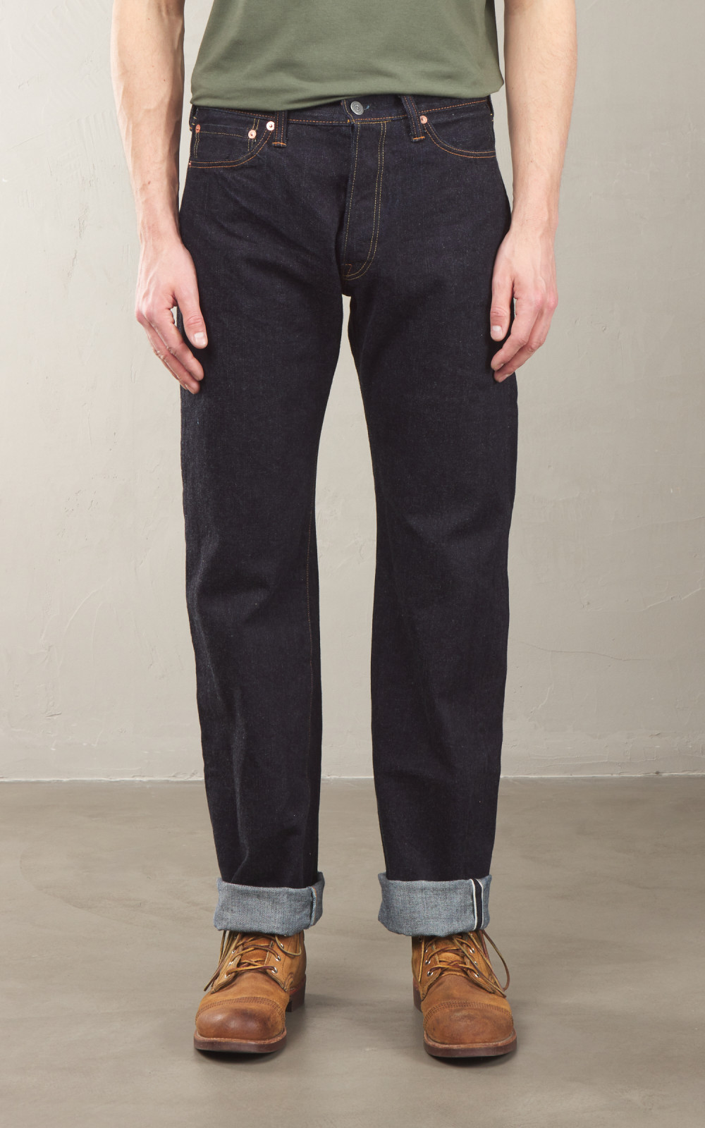 The Flat Head 3005 デニム W32 L36 The Flat Head 3005 Straight - 14.5oz Selvedge Denim