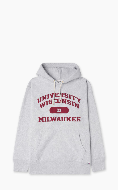 Houston U.S. Cotton R/V Hoodie Wisconsin Heather Grey