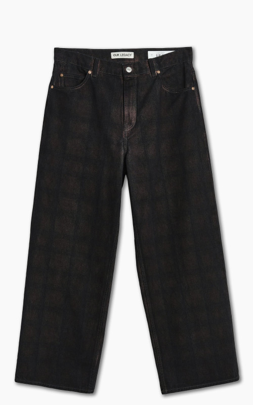 Our Legacy Vast Cut Jeans Overdyed Big Lumberjack Print