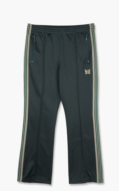 Needles Boot Cut Track Pant Poly Smooth Dark Green | Cultizm