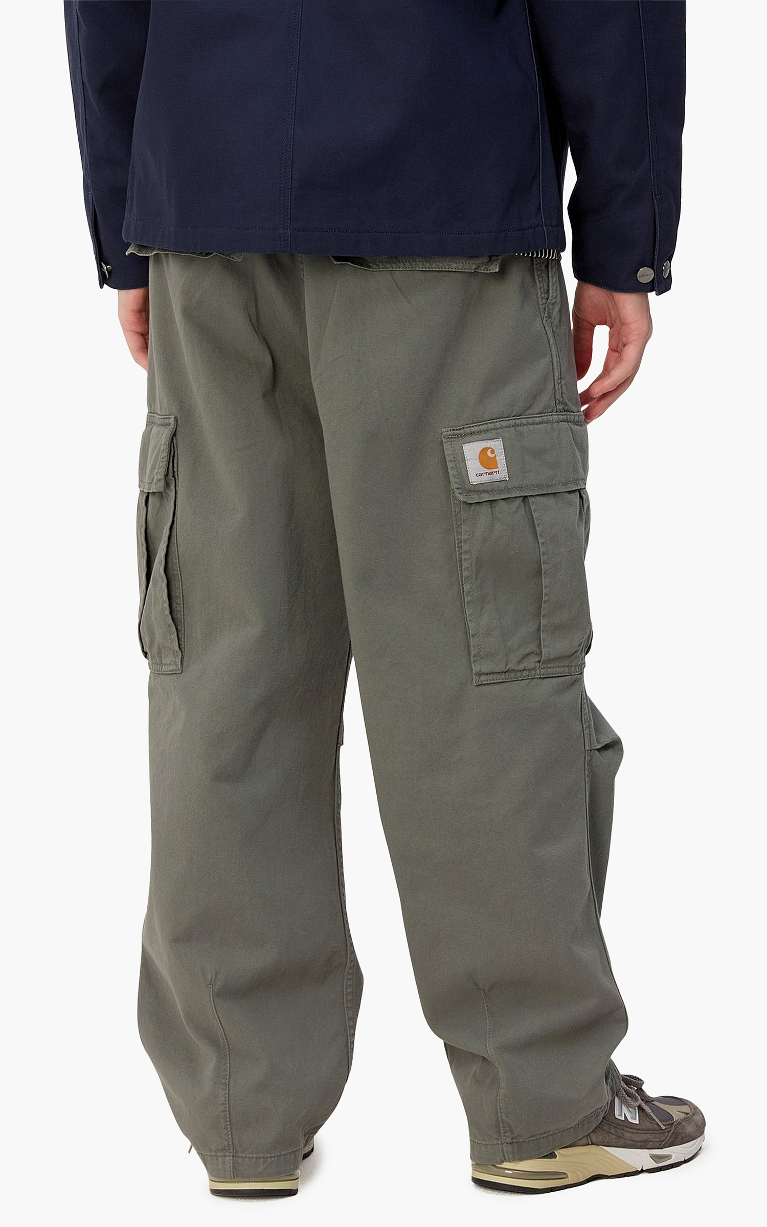 Shop Carhartt WIP Cole Cargo Pant Organic Moraga Pants (smoke green garment  dyed) online