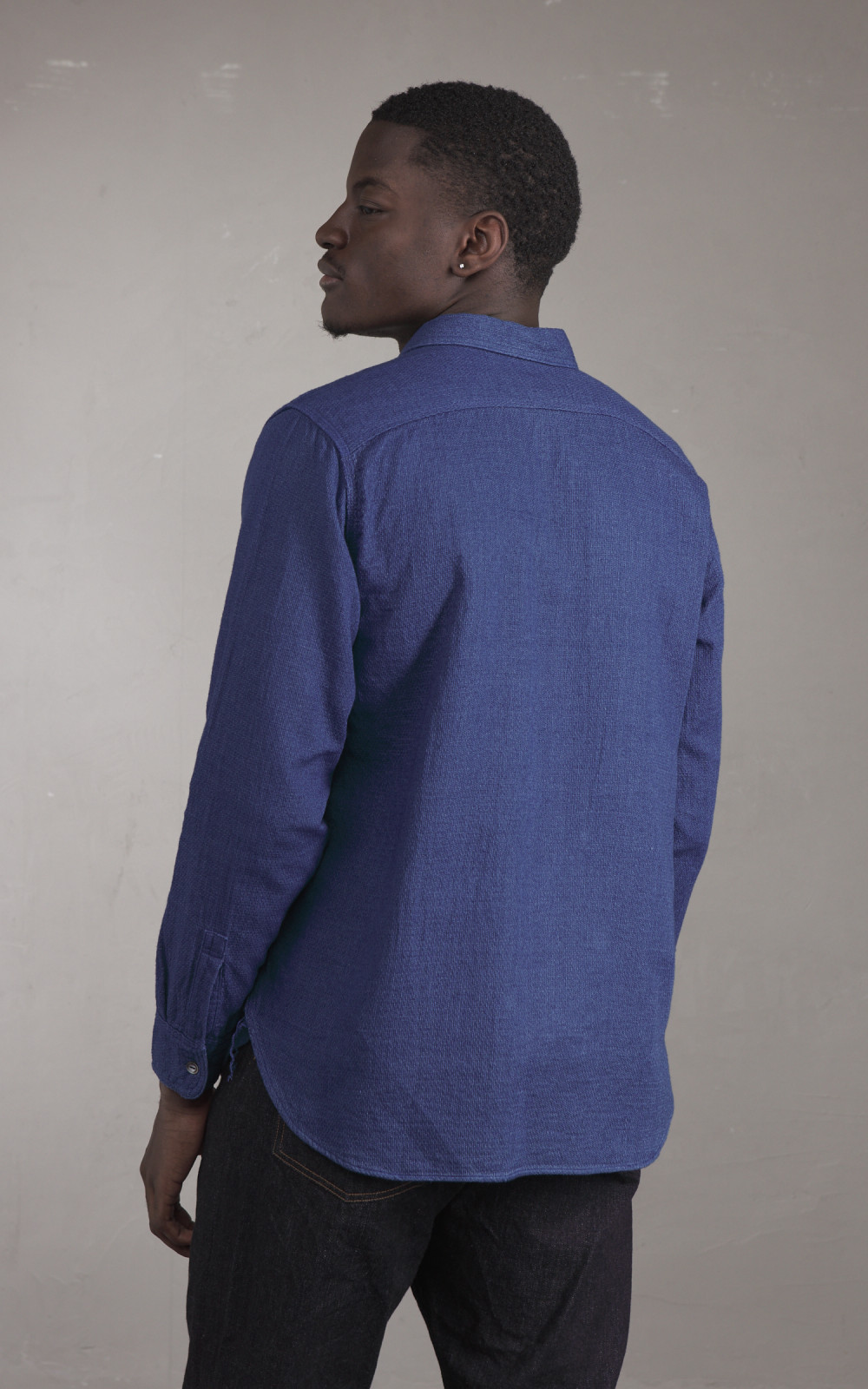 FOB Factory F3507 Indigo Gauze Work Shirt Navy | Cultizm