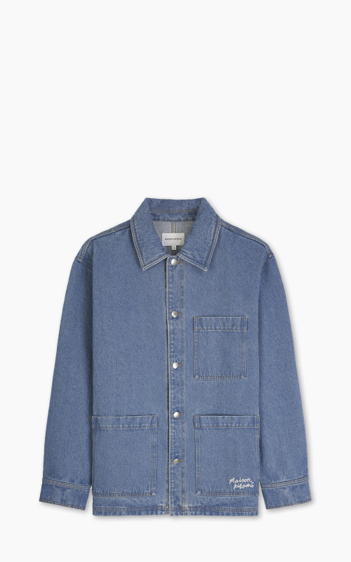 Maison Kitsuné Denim Workwear Jacket Light Stone Indigo