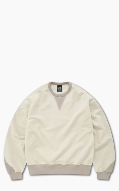 FrizmWORKS Gusset Coloration Heavyweight Sweatshirt Cream