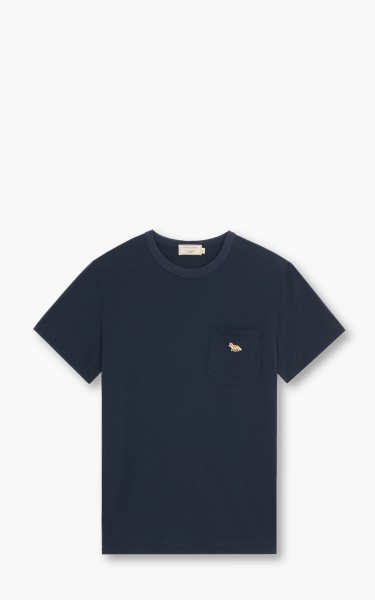 Maison Kitsuné Profile Fox Patch Pocket T-Shirt Navy