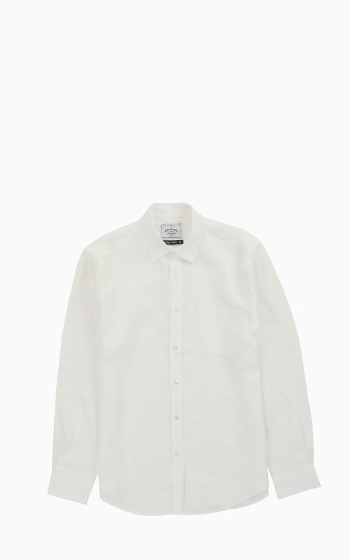 Portuguese Flannel Linen Shirt White