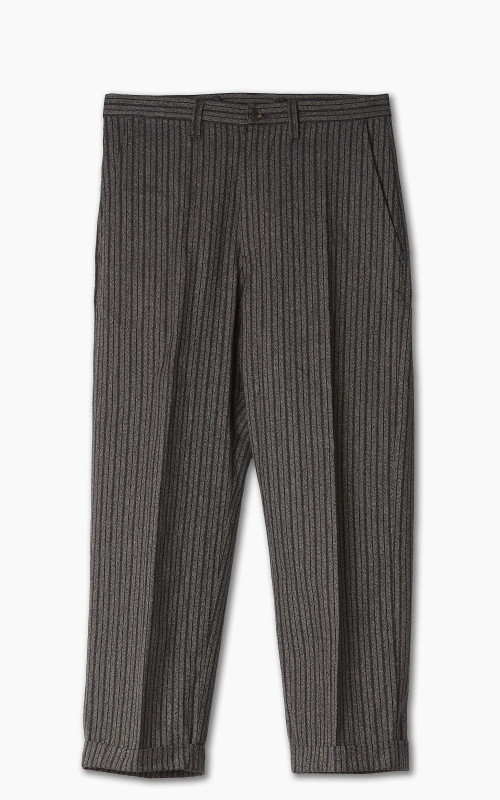 Fullcount 1128 Schonherr Weaving Cloth Farmers Trouser Charcoal Altanate Stripe