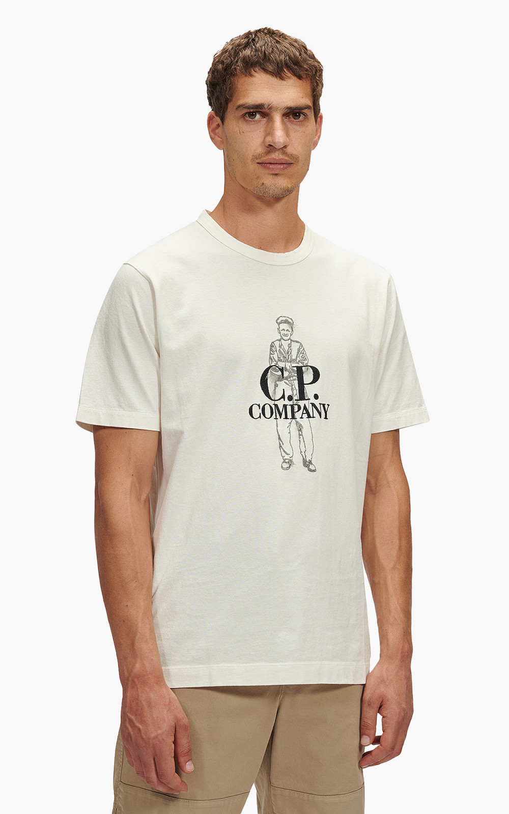 C.P. Company 1020 Jersey British Sailor T-Shirt Gauze White