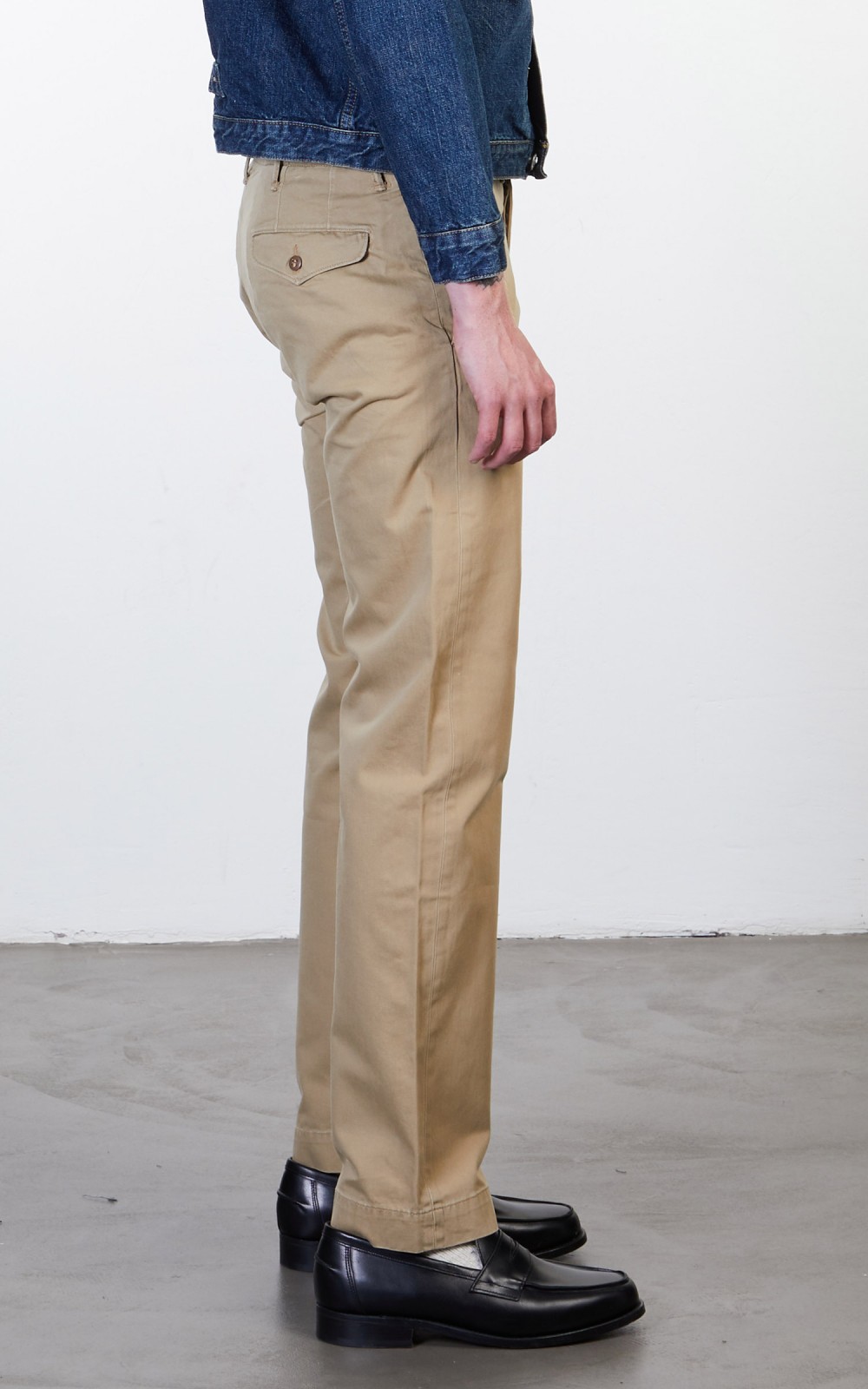 RRL Officers Flat Pants New Military Khaki | Cultizm