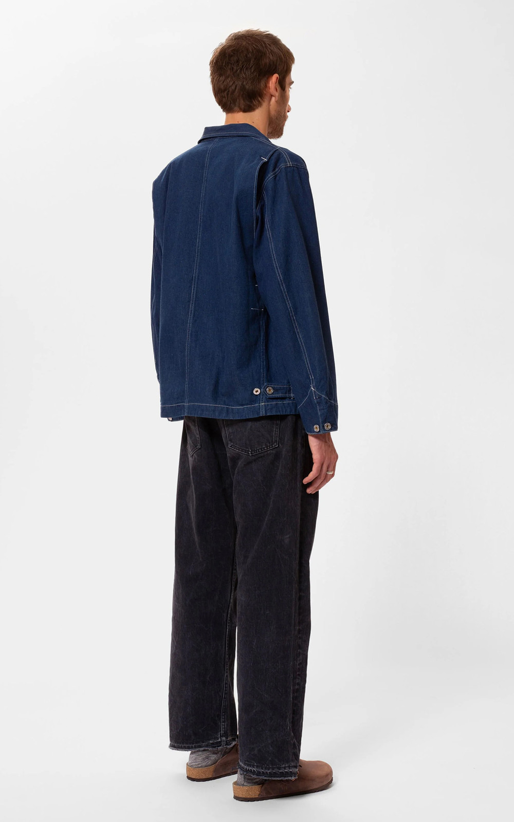 Nudie Jeans Jimmy Utility Denim Zip Jacket Blue Cultizm