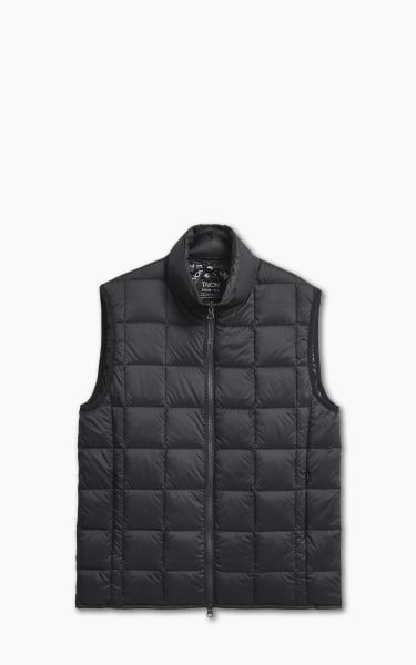 Taion HI-Neck Zip Down Vest Black