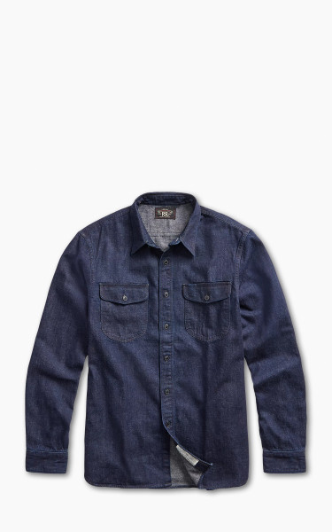 RRL Cotton-Linen Denim Workshirt Indigo