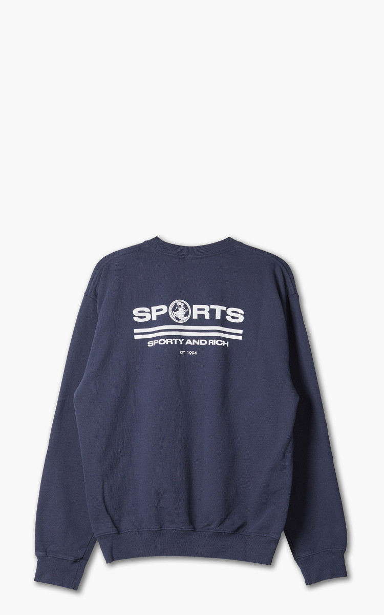 Sporty & Rich Sports Crewneck Navy | Cultizm