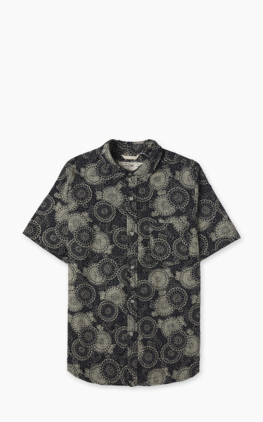Rogue Territory Oxford Shirt S/S Indigo Medallion