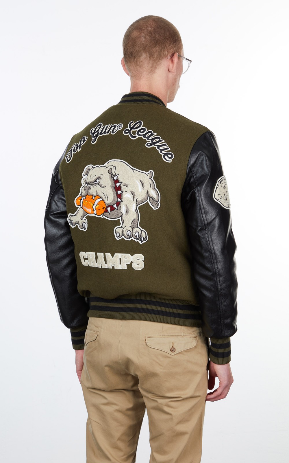 Military Surplus Varsity Jacket Olive | Cultizm