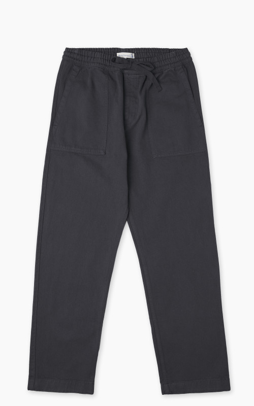 Merz b. Schwanen PANTS05 Broken Twill Drawstring Pants Charcoal