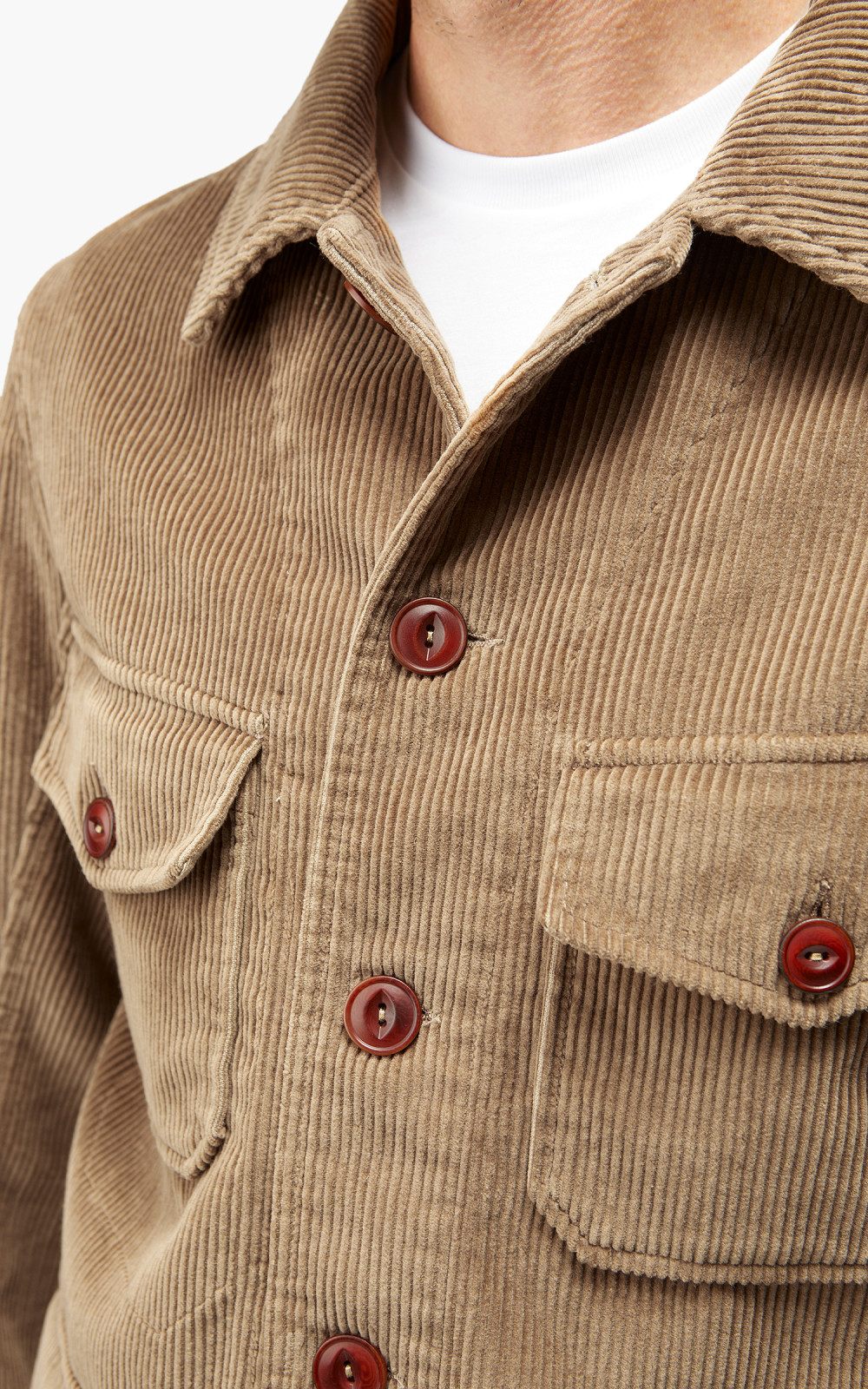 Tellason Hunting Jacket Kindermann Corduroy Taupe | Cultizm Tellason Hunting Jacket Kindermann Corduroy Taupe | Cultizm