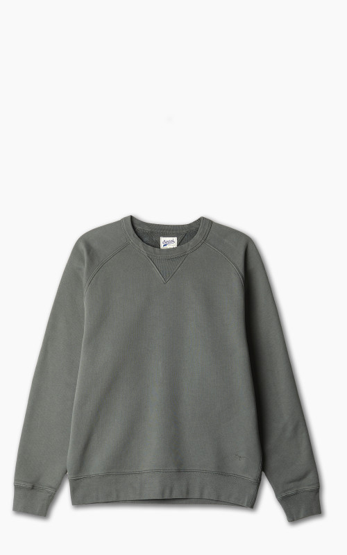 Benzak BS-09 Crew Neck Sweat Garment Dyed Brushed Fleece Stone