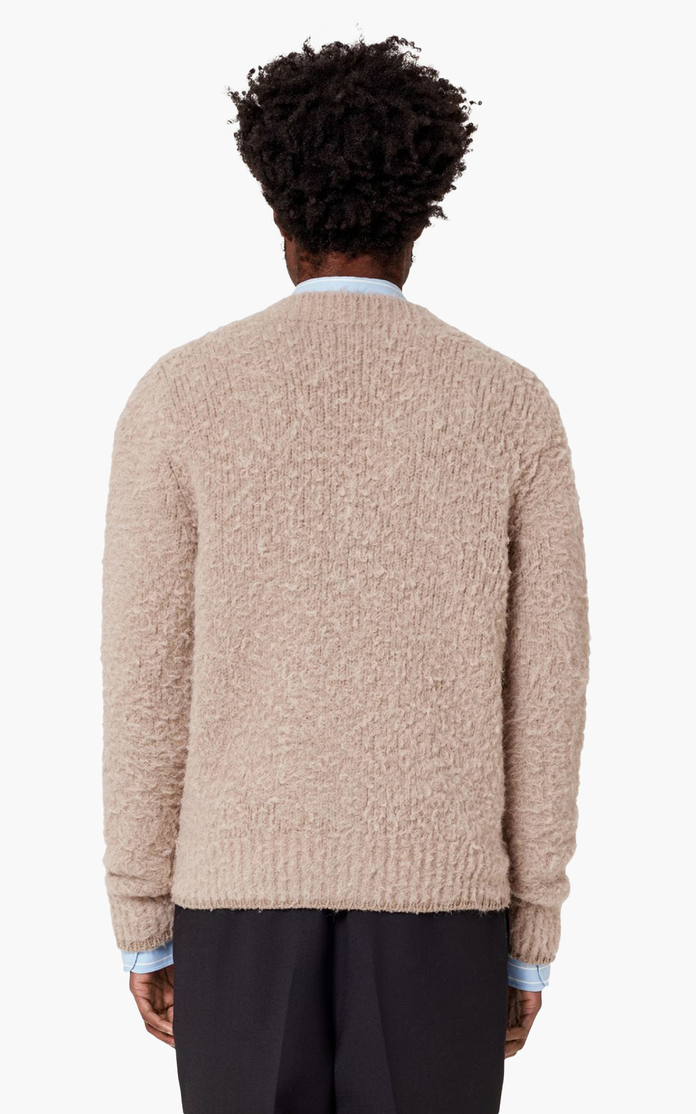 AMI Paris Brushed Cardigan Alpaca Beige | Cultizm